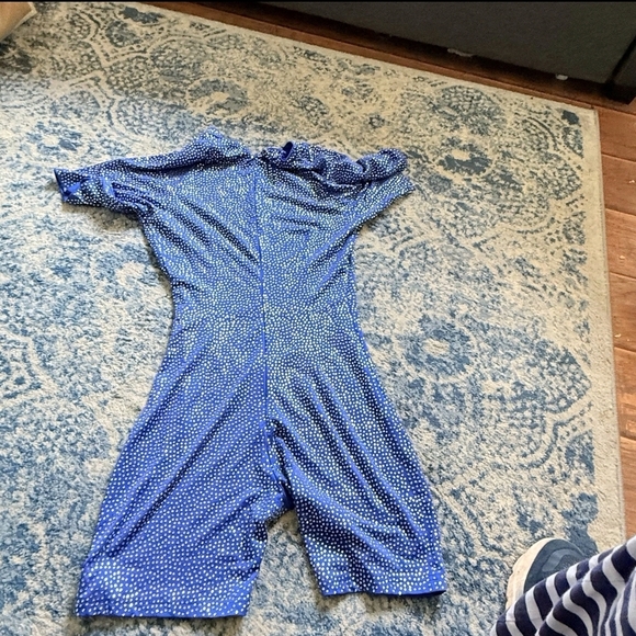 GSUWOO BLUE SPARKLY ONE PIECE SOREAL Women’s Size Small - Picture 6 of 7